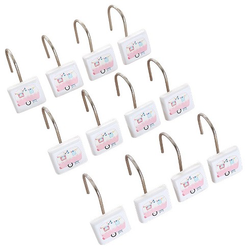 the lakeside collection set of 12 pumpkin shower curtain hooks
