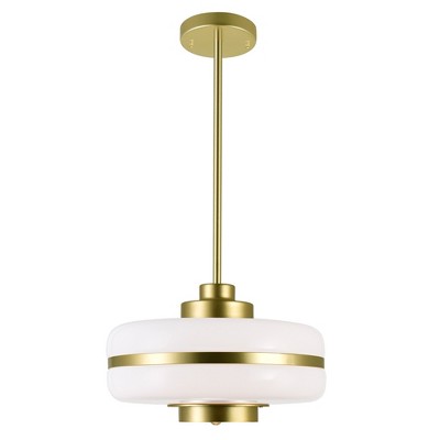 CWI Lighting Elementary 1 Light Down Pendant With Pearl Gold Finish