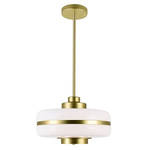 CWI Lighting Elementary 1 Light Down Pendant With Pearl Gold Finish - 1 of 2