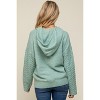 Pinkblush Mint Green Mixed Knit Maternity Hooded Sweater - 3 of 4