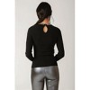 Women's Rhinestone Neckline Knit Top - FLYING TOMATO - 2 of 3
