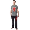 Nightmare On Elm Street Mens' Freddy Krueger Fire Film Sleep Pajama Set Multicolored - 4 of 4