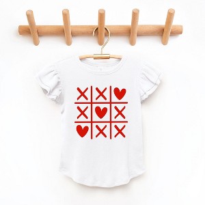 The Juniper Shop Tic Tac Heart Toddler Flutter Sleeve Tee - 1 of 3