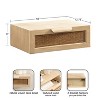 Kate and Laurel Ori Floating Side Table Rattan, 18x13x6, Natural - 2 of 4