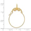 Black Bow Jewelry 14k Yellow Gold Butterfly & Floral Charm Holder Pendant, 23mm (7/8 in) - 3 of 4