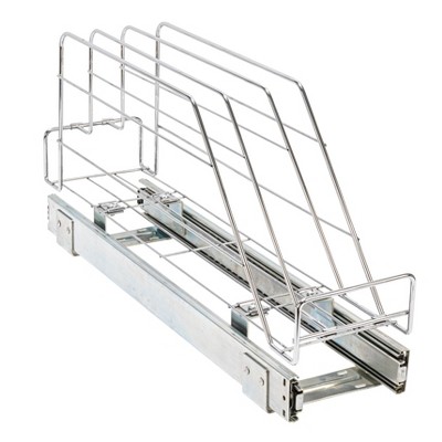 Chrome-Plated Steel Pull-Out Storage Organizer for Cookware