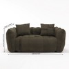 LOVMOR 66.14"Soft beanbag chair with high resilience foam core for two people,Yellow - 3 of 4