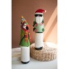 Felt Bottle Topper Cool Santa Christmas Decor 8"Tall by Kalalou - 2 of 4