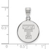 Black Bow Jewelry 10k White Gold Texas Tech Red Raiders NCAA Medium Pendant - 2 of 3