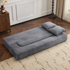 TiramisuBest Transformable Sectional Sofa with 3 Ottoman Stools,Supportive Foam Fold-Out Bed, Compact Chenille Lounger - 3 of 4