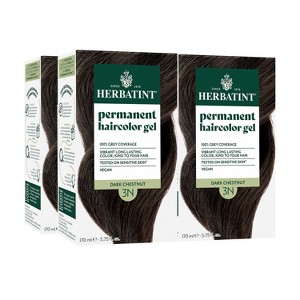 Herbatint Permanent Hair Dye - 3N Dark Chestnut - 100% Gray Coverage - Ammonia-Free, Alcohol-Free & Vegan - 5.75 fl oz (4 Pack) - 1 of 4