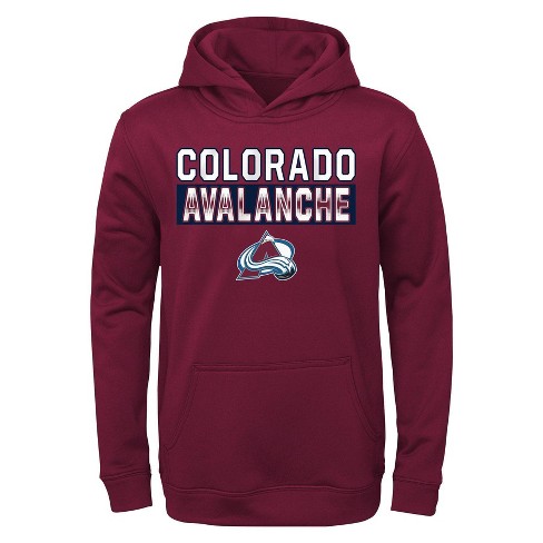 Nhl Colorado Avalanche Boys' Poly Fleece Hooded Sweatshirt - L
