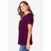Roaman's Women's Plus Size Swing Ultimate Tee With Keyhole Back - 4 of 4