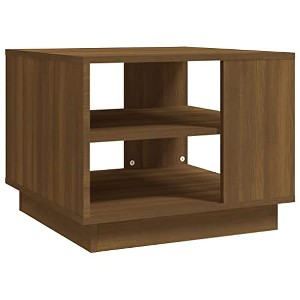 Coffee Table Brown Oak 21.7"x21.7"x16.9" Engineered Wood - 1 of 4