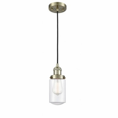 Dover - 1 Light Cord Hung Mini Pendant In Traditional Style-10.25 Inches Tall and 4.5 Inches Wide