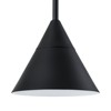 LamQee Matte Black Industrial Pendant Light Fixture, 4 Lights Large Cluster Pendant Lighting with Cone Metal Shade - 4 of 4