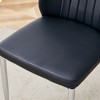 Sapphtopaz Modern PU Dining Chairs Armless Upholstered Living Room Chairs with Extended Backrest and Metal Legs Chair for Dining Room - 4 of 4
