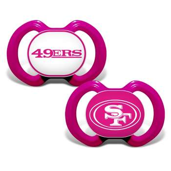 BabyFanatic Officially Licensed Unisex Pacifier 2-Pack - Pink NFL San Francisco 49ers