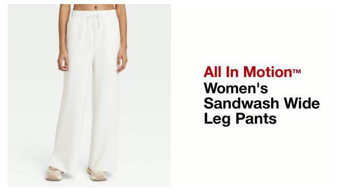 Women's Sandwash Wide Leg Pants - All In Motion™, 2 of 13, play video