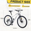 RISOKEYS 29 Inch Mountain Bike,8 Speed Suspension Bicycle, Steel Frame & Front Suspension Fork,Double Disc Brake Bicycle for Adult - 3 of 4