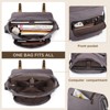 Vintage Canvas Messenger Bag for Men 15.6-16 inch Laptop bag,Computer Satchel Shoulder Bag for School Work Travel (Grey) - 4 of 4