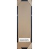 16"x50" Non-Beveled Stylish Wood on The Door Mirror Black - Amanti Art - 4 of 4