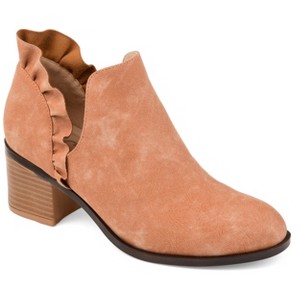 Journee Collection Womens Lennie Slip On Stacked Heel Booties - 1 of 4