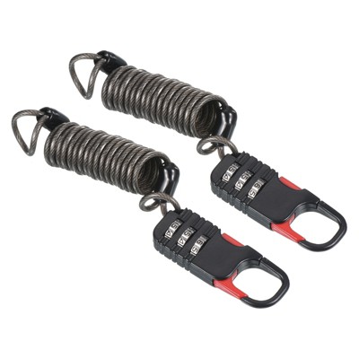 Unique Bargains Flexible Security Steel 3-Digit Combination Lock with Spring Cable