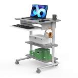 Stand Up Desk Store Adjustable Height Mobile Workstation with Retractable Keyboard Tray (29” Wide)