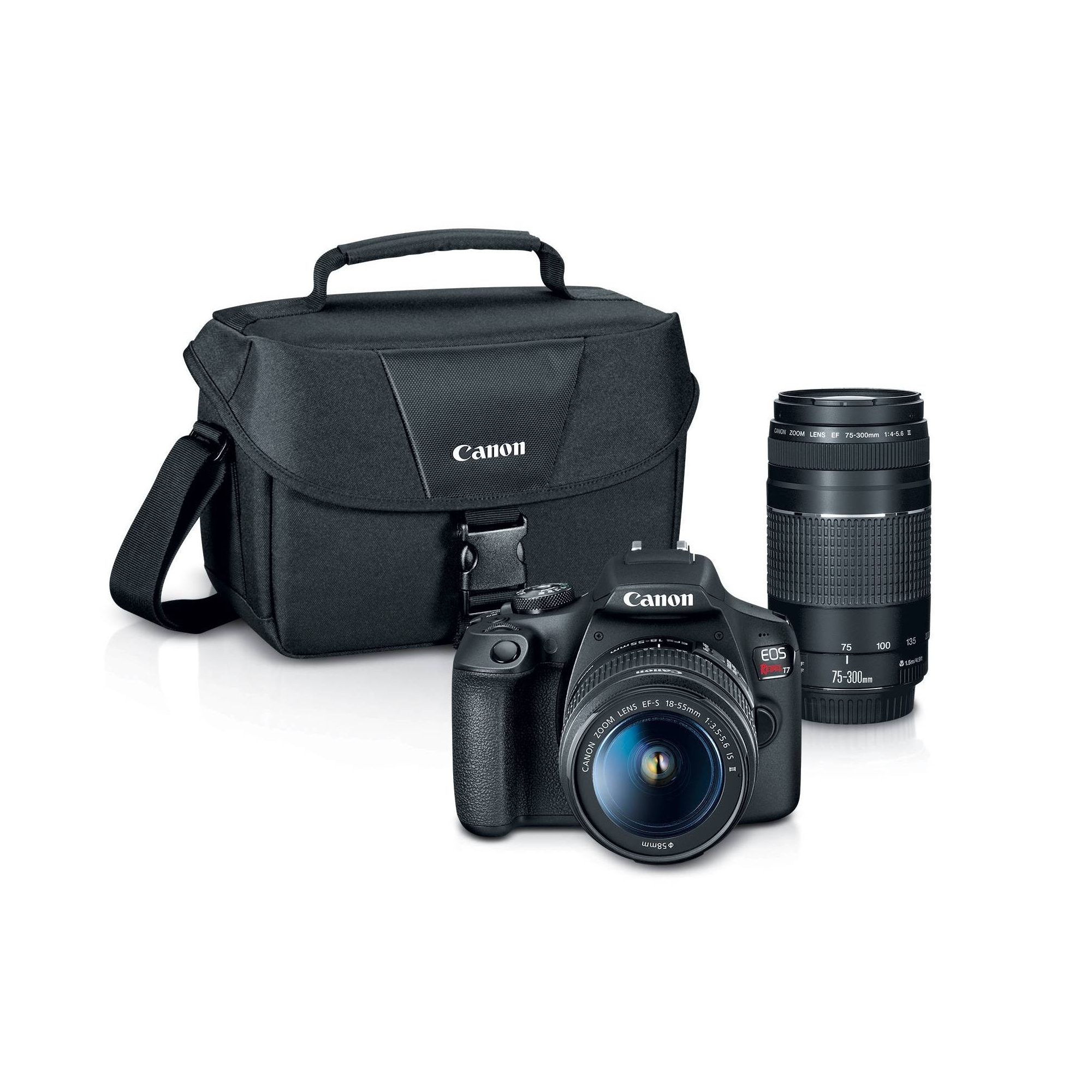 Canon EOS REBEL T7 EF18-55mm + EF 75-300mm Double Zoom KIT