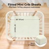 KeaBabies 2pk Soothe Waterproof Fitted Mini Crib Sheets for Girl, Boy, 100% Organic Soft Cotton Pack and Play Sheets - 3 of 4