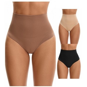 INSPIRE CHIC 3 Packs Women's Shapewear Tummy Control High Waist Shaping Panties Body Shaper Underwear - 1 of 4