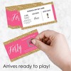 Big Dot of Happiness Chic 40th Birthday - Pink and Gold - Birthday Party Game Scratch Off Cards - 22 Count - 2 of 4
