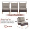 Gymojoy 2PCS Outdoor Patio Sectional Sofa Wicker Sofa Rattan & Wicker Modern Modular Sofa - 2 of 4