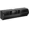 Emerald Modern Wall Mounted Entertainment Center with Cable Management, 120 lbs Weight Capacity - Black - 2 of 4