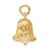 Black Bow Jewelry 14k Yellow Gold & FW Cultured Pearl 3D Wedding Bell Pendant, 12mm - 2 of 4