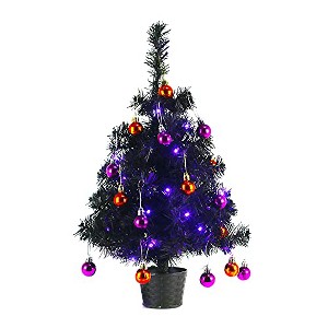 Sunnyglade 21.6 Inch 30 LED Mini Halloween Black Tree Artificial Spooky - 1 of 1