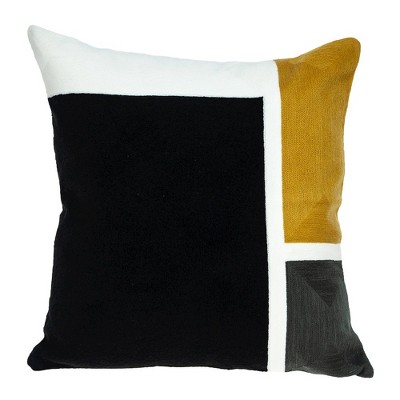 Parkland Collection,Scalic Contemporary Black Pillow Cover With Poly Insert