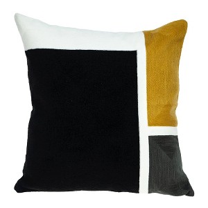 Parkland Collection,Scalic Contemporary Black Pillow Cover With Poly Insert - 1 of 4