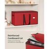 SONGMICS Large Christmas Ornament Storage Box, Dual Zippers, Stackable Christmas Storage Container with Lid, 8 Trays, 600D Oxford, 3-Inch 128 Slots - 4 of 4