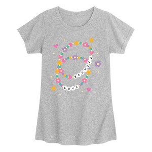 Girls' - Instant Message - Friendship Bracelet Fitted Short Sleeve Graphic T-Shirt - 1 of 4