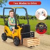 12V Kids Ride On Forklift Car with Tent, Electric Ride On Construction Car Toy for Toddles with Remote Control, 2 Speeds, Music - 4 of 4