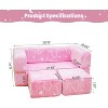 Hooseng Glow in The Dark Kids Modular Sofa, 3-in-1 Convertible Toddler Play Couch with Memory Foam & Floor Cushion for Playroom & Bedroom - 3 of 4
