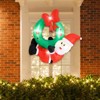 Gymax 4 Ft Inflatable Santa Claus with LED Illumination and Festive Christmas Wreath Holiday Decoration - 2 of 4
