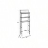 3 tier over - toilet space saver shelving unit black storage organizer for bathroom wall above toilet 200 - 210 characters - 3 of 4