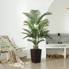 DR.Planzen 72" Artificial Palm Tree - 6FT UV Resistant Fake Plant with14 Silk Leaves & 15.7" Planter for Indoor House Plants, Tall Faux Trees 1 Pack - 2 of 4