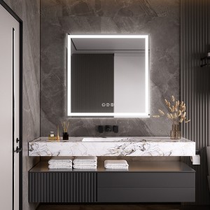 Tempered Glass Bathroom Mirror - 1 of 4