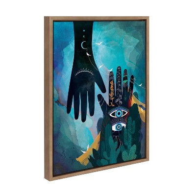 Kate & Laurel All Things Decor 18"x24" Sylvie Enlighten Framed Canvas by Faryn Hughes Gold