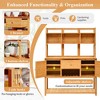 Whisen Solid Fir Wood Potting Bench with Hutch, Drawer & Adjustable Shelves, Outdoor Garden Workstation for Backyard Planting - 3 of 4