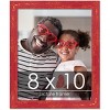 PosterPalooza | Photo Size Shabby Chic Red Picture Frame - UV Acrylic, Foam Board Backing, Hanging Hardware - 2 of 4